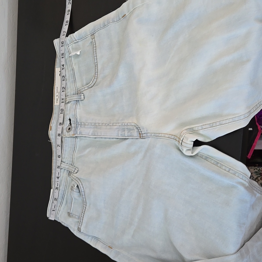 Rag & Bone Nina High Rise Ankle Crop Jeans A Hint of Stretch Light Wash Size 31 - Picture 5 of 7